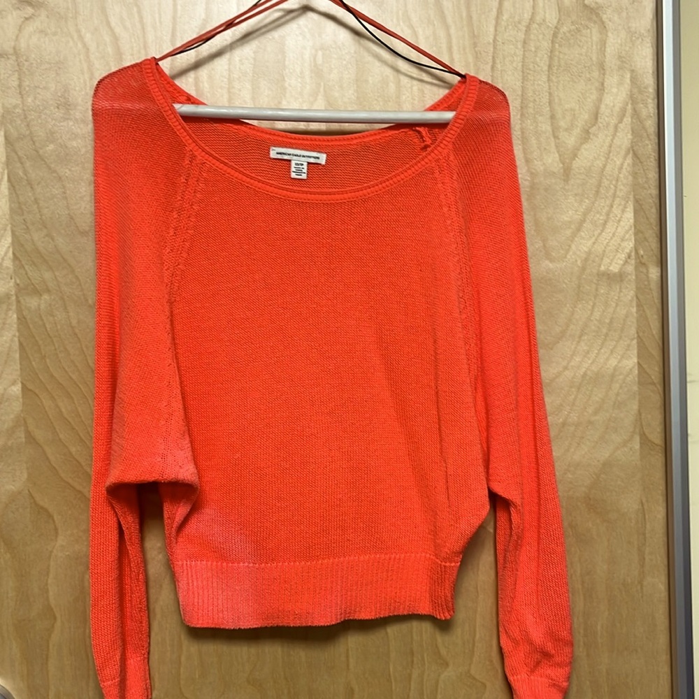 American Eagle thin pink/orange sweater